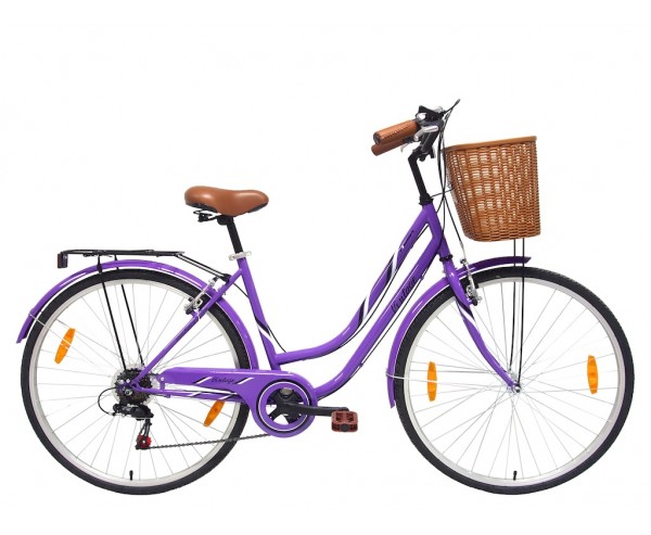 purple ladies bike